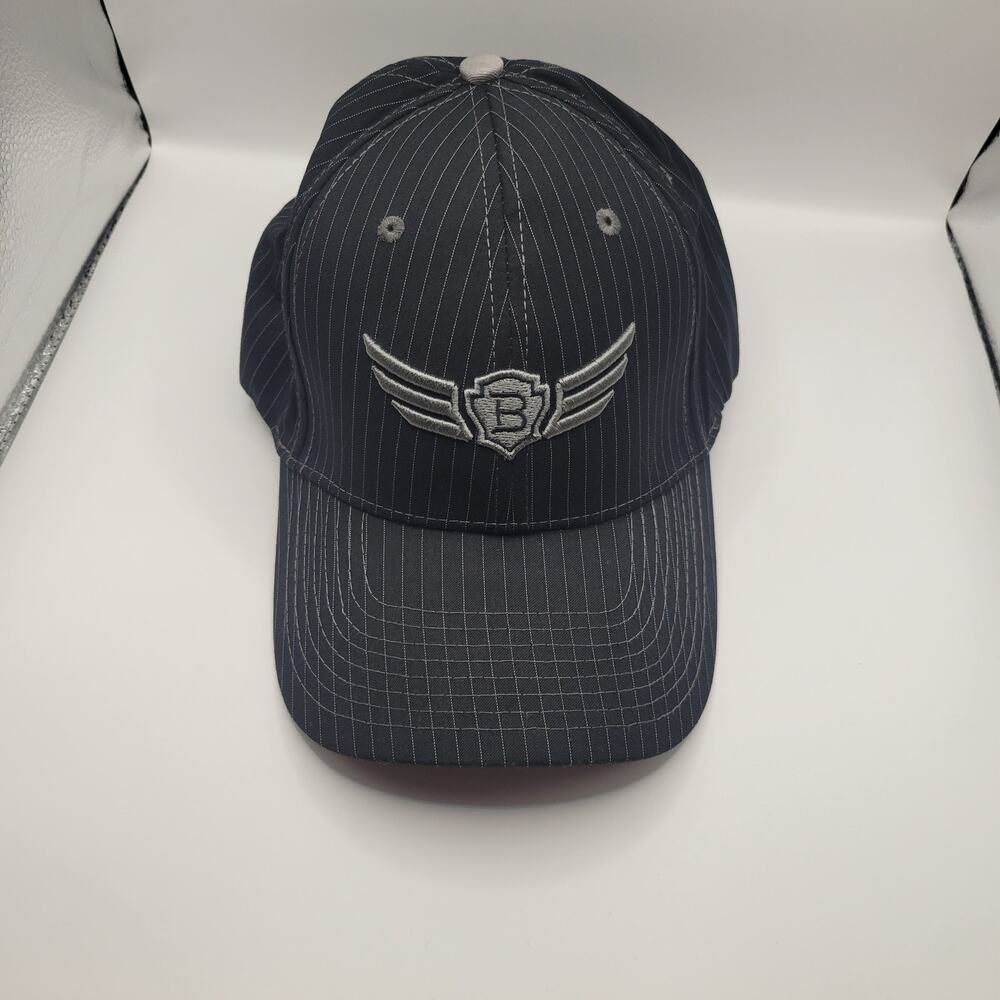 Ariat Relentless Baseball Cap Hat Adjustable Snapback Black Pinstripe